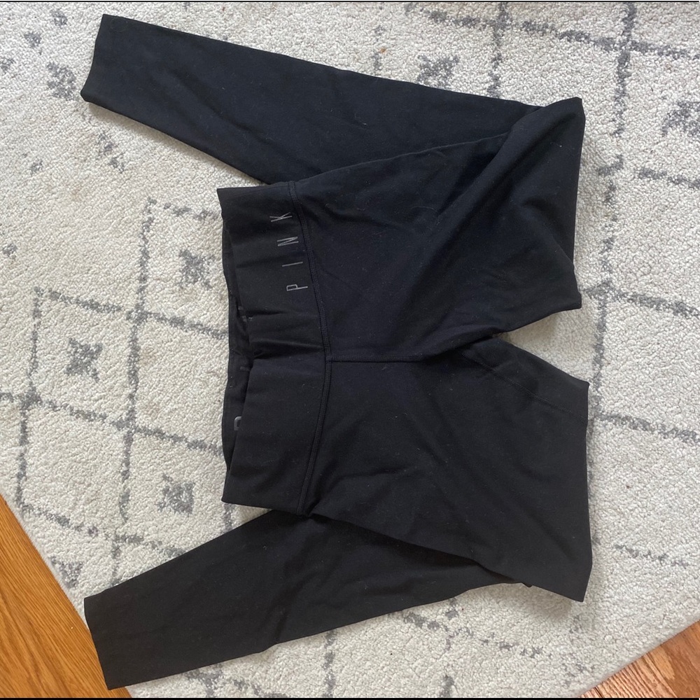 reversible black PINK leggings
